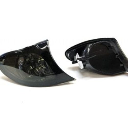 Кристални мигачи до фара BMW E46 комби (01-05) – опушен хром