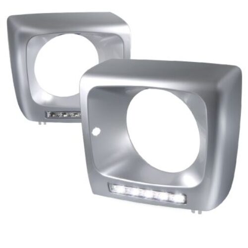 Дневни светлини за Mercedes W461 / W463 G-CLASS (1989-2010) – сребристи с хромирани дневни светлини