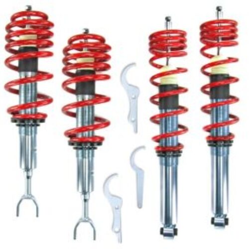 Регулируемо окачване за Audi A4 B5 (1995-2001) – Червени пружини