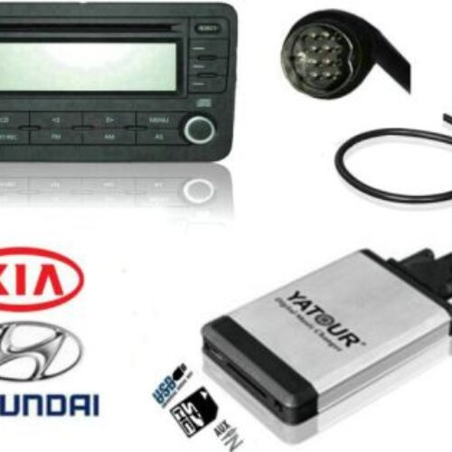 USB / MP3 Changer с Bluetooth* за HYUNDAI COUPE, SONATA, SANTA FE, TUCSON, MAXIMA, ACCENT – 8 pin