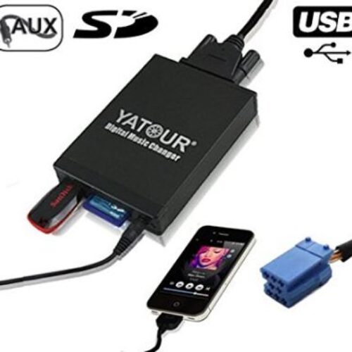 USB / MP3 audio interface с Bluetooth* за RENAULT CLIO, MEGANE, LAGUNA, ESPACE, TWINGO, SCENIC, KANGOO – с 8 пинов порт
