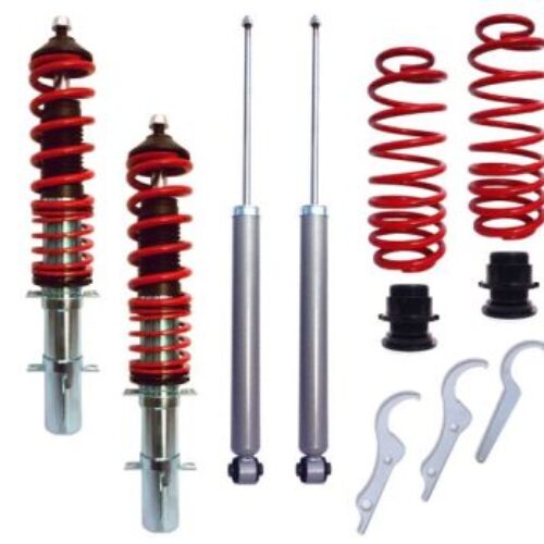 Регулируемо спортно окачване за Golf 4 / Бора / Audi A3 8L (1996-2003) – червено