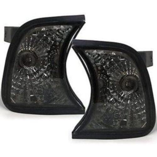 Кристални мигачи до фара за BMW E34 (89-95) – черен хром