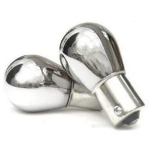 Универсални хромирани крушки за мигачи BA15S – със срещуположни пинове