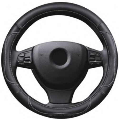 Кожен калъф за волан 38см – Sport – черен цвят