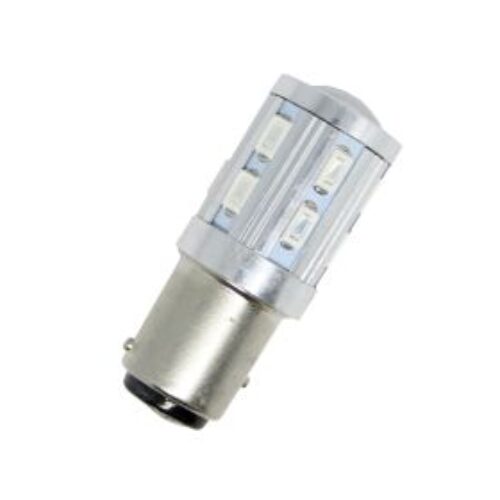 Диодна крушка BA15S с 16 ултраярки диода и лупа двойна светлина Червен