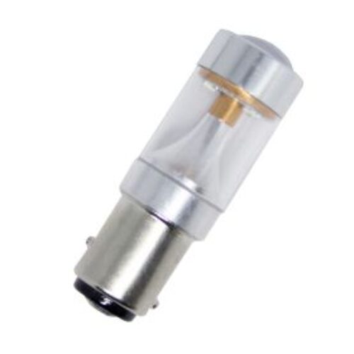 Диодна крушка тип BA15S с 6 диода 2323 и рефлектор – двойна светлина Бяла