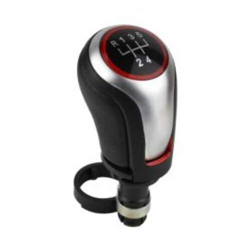 Топка за скоростен лост за VW Golf 5 / 6 / 7 / Scirocco / Jetta / Eos с 5 скорости – черна / силвър