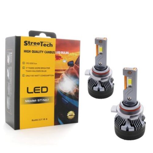 Лед крушки – Led система 9012 / HIR2 модел STN1 за фарове – 170 000 Лукса, 65W – Canbus 6000K – 1700% повече светлина
