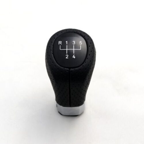 Топка за скоростен лост за BMW с 5 скорости – черна кожа с пори