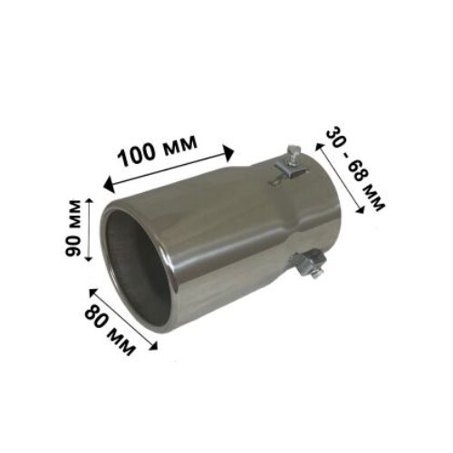 Накрайник за ауспух – единичен елипсовиден – ширина 78mm