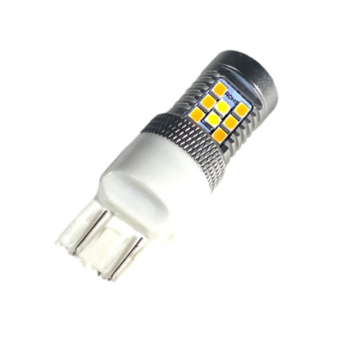 Диодна крушка T20 с 28 диода 2835 и лупа – комбинирана за мигач и дневни светлини