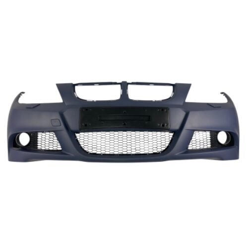 Предна броня за BMW E90 / E91 (2005-2008) – M-Tech дизайн с отвори за пръскалки, без парктроник грундирана