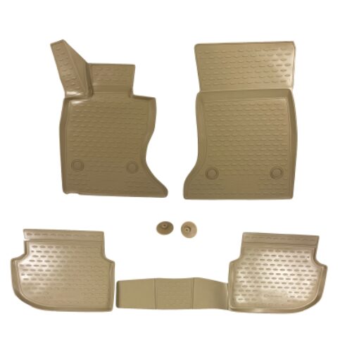 3D Гумени стелки за BMW 5 Серия F10 / F11  (2010-2013) – бежови