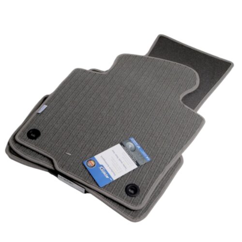 Мокетни стелки за VW Passat B6 / B7 3C (2005-2014) – кръгли щипки – Сиви