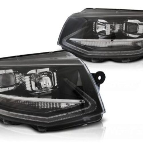 Кристални фарове VW TRANSPORTER T6 (2015-2019) – черни с DRL