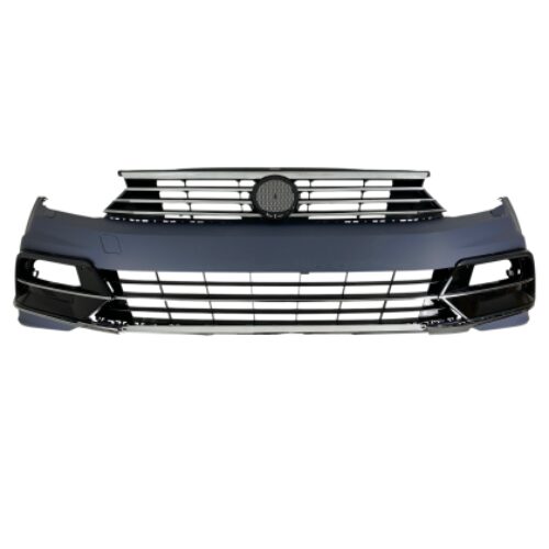 Предна броня за VW Passat B8 (2014+) – R дизайн с черна решетка