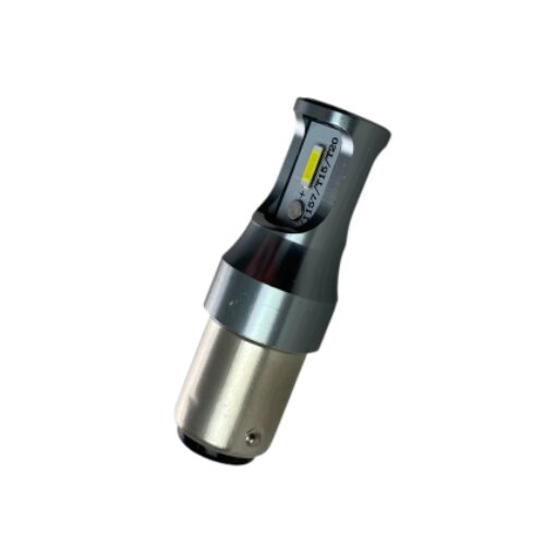 Лед крушка BA15S 1860 с 2 диода – бяла двойна