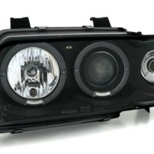 Кристални фарове за Audi A4 Angel Eyes (1995-1998) – черни