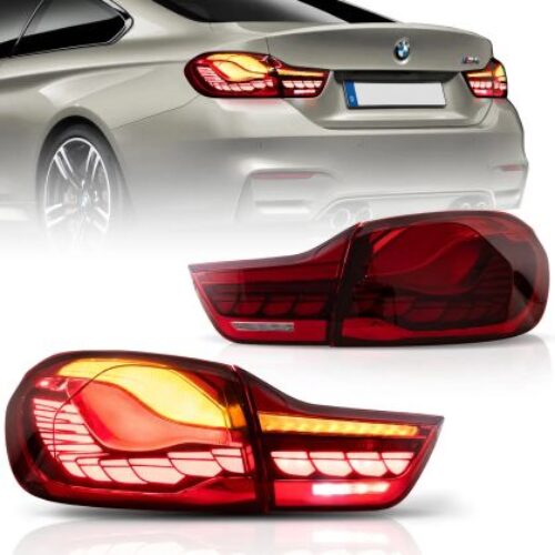 Диодни стопове за BMW F32 / F33 / F36 / F82 / F83 (2014-2020) GTS look с бягащ мигач – червени