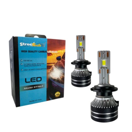 Лед крушки – Led система D1S / D2S / D2R / D3S / D4S на 12V Волта без баласти Streetech модел STN2 за фарове – 150 000 Лукса, 45W – Canbus 6000K – 1500% повече светлина