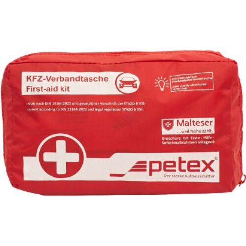 Аптечка Petex със съдържание според DIN 13164 червена